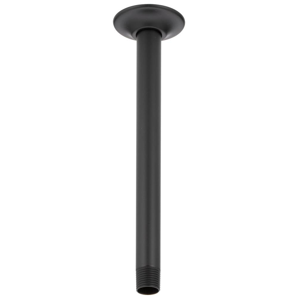 Brizo - Universal Showering 10'' Ceiling Mount Shower Arm And Round Flange - Matte Black