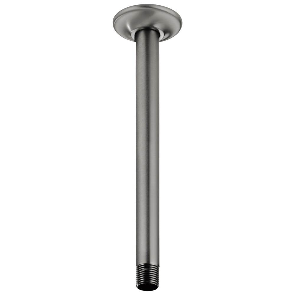Brizo - Universal Showering 10'' Ceiling Mount Shower Arm And Round Flange - Luxe Steel