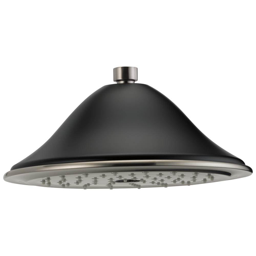 Brizo - Traditional Round Raincan Showerhead - Luxe Nickel With Matte Black