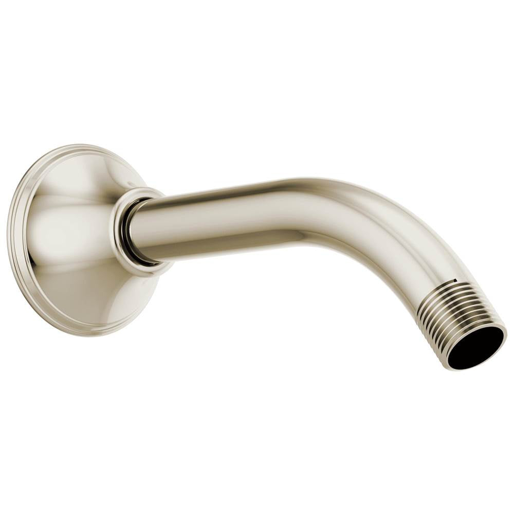 Brizo - Universal Showering 7'' Classic Wall Mount Shower Arm And Flange - Polished Nickel