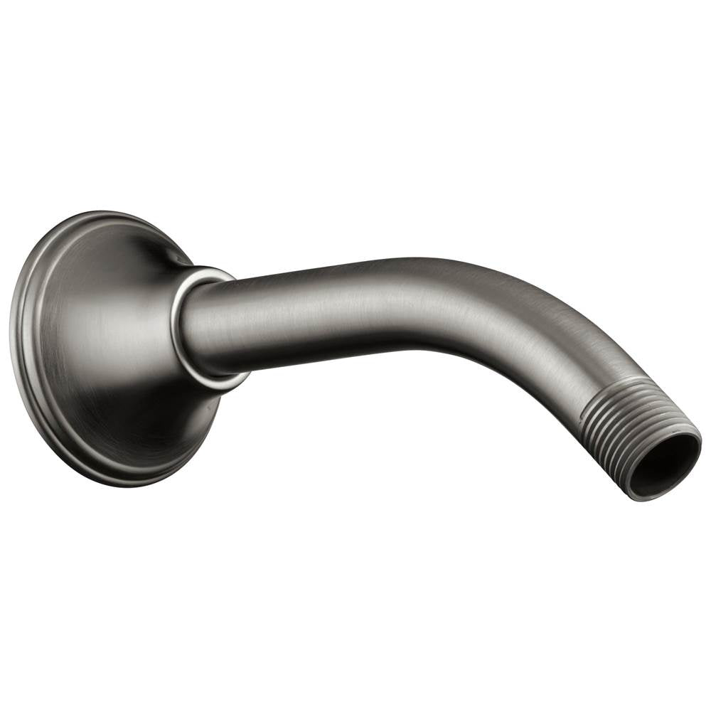Brizo - Universal Showering 7'' Classic Wall Mount Shower Arm And Flange - Luxe Steel