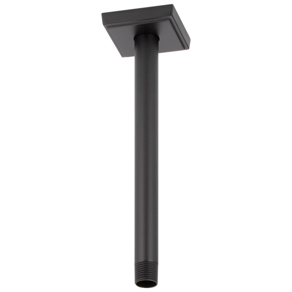 Brizo - Universal Showering 10'' Ceiling Mount Shower Arm And Square Flange - Matte Black
