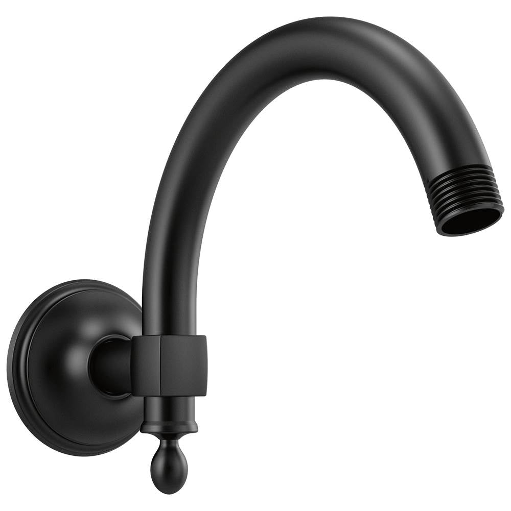Brizo - Universal Showering 10'' Classic Wall Mount Shower Arm And Flange - Matte Black