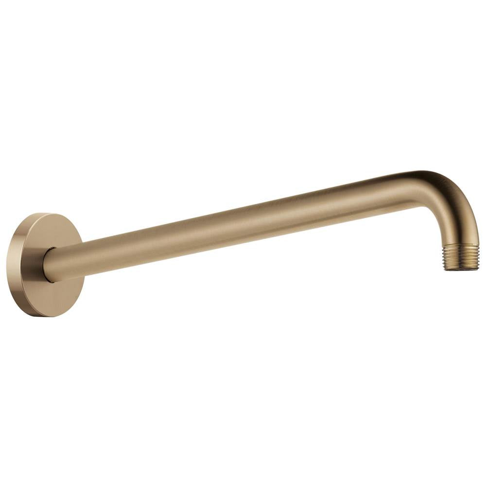Brizo - Universal Showering 16'' Linear Round Wall Mount Shower Arm And Flange - Luxe Gold