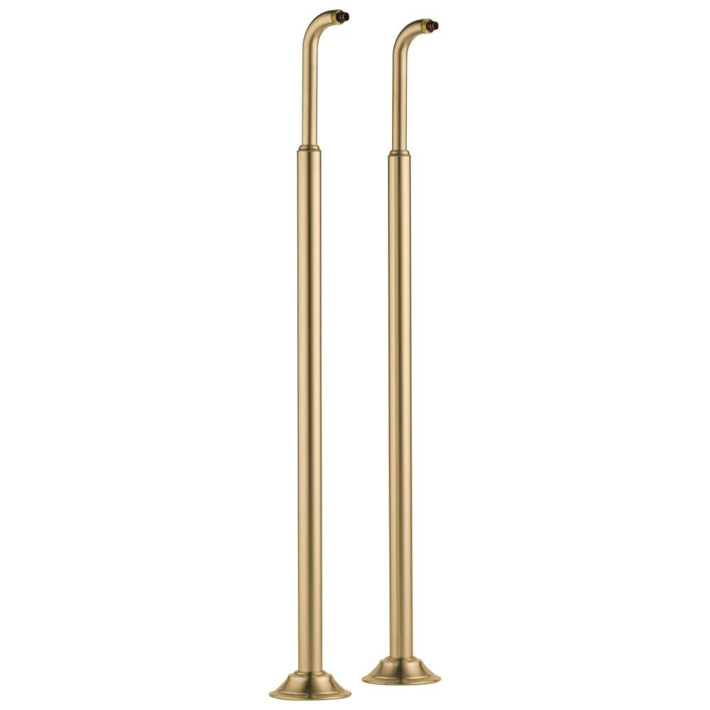 Brizo - Traditional Floor Mount Tub Filler Risers - Luxe Gold