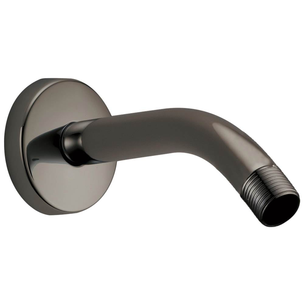 Brizo - Other 7'' Linear Round Wall Mount Shower Arm And Flange - Brilliance Black Onyx