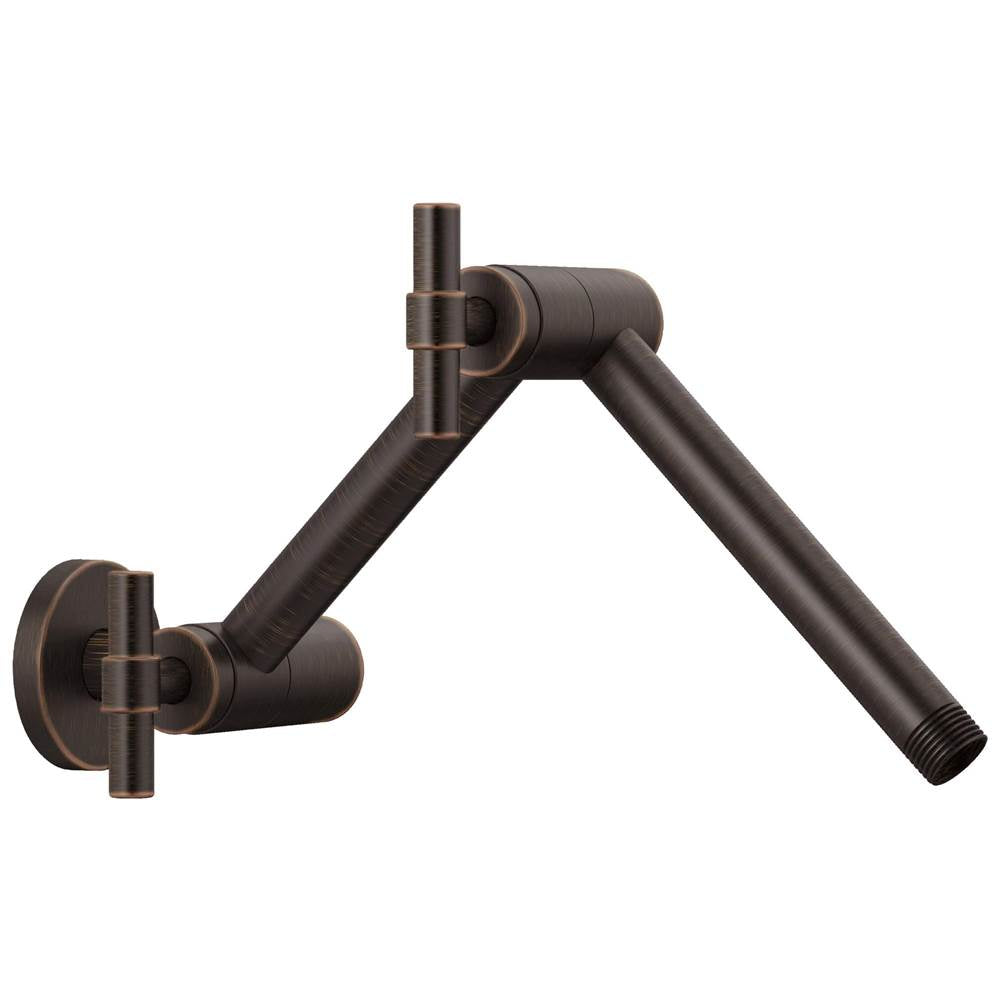 Brizo - Universal Showering Linear Round Jointed Wall Mount Shower Arm And Flange - Venetian Bronze