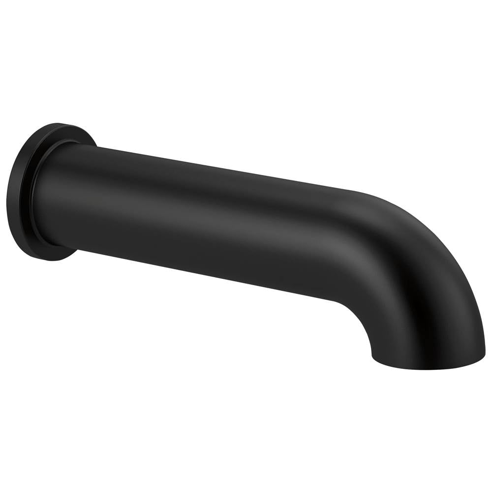 Brizo - Universal Showering Linear Round Non-Diverter Tub Spout - Matte Black