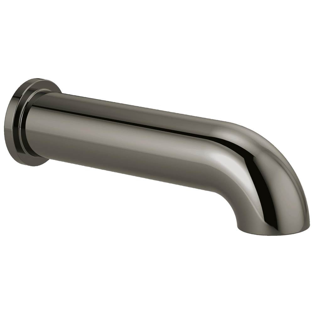 Brizo - Universal Showering Linear Round Non-Diverter Tub Spout - Brilliance Black Onyx