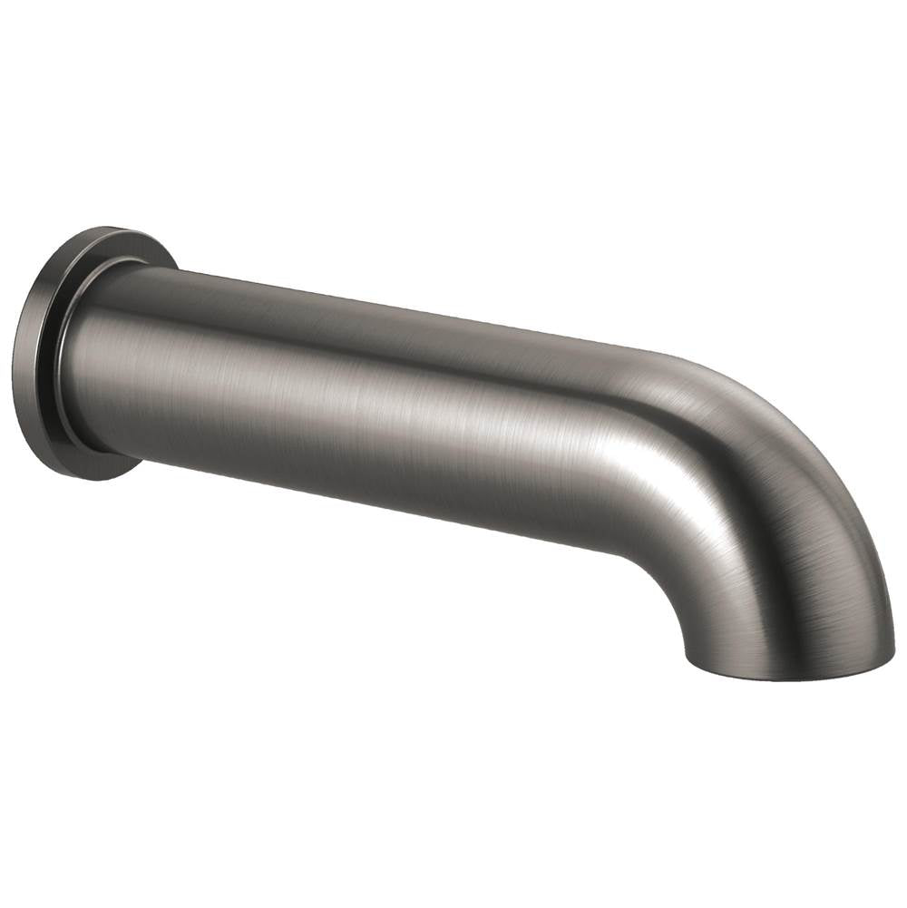 Brizo - Universal Showering Linear Round Non-Diverter Tub Spout - Luxe Steel