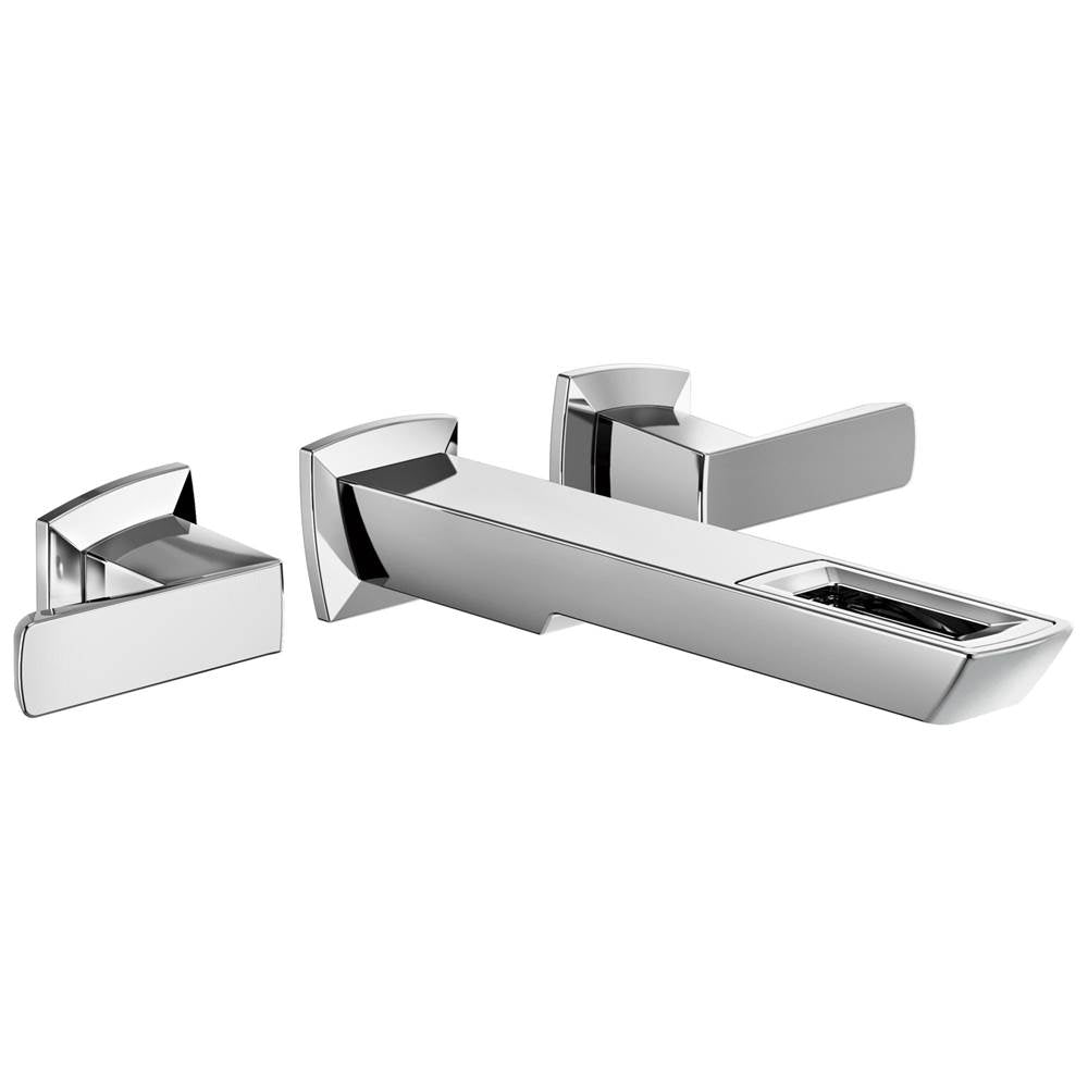 Brizo - Vettis Two-Handle Wall Mount Lavatory Faucet With Open-Flow Spout 1.2 GPM - Chrome