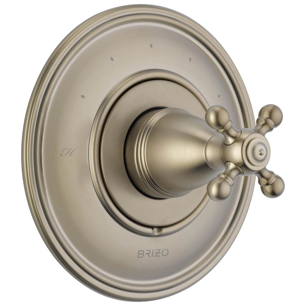 Brizo - Traditional Sensori Thermostatic Valve Trim - Cross - Brushed Nickel