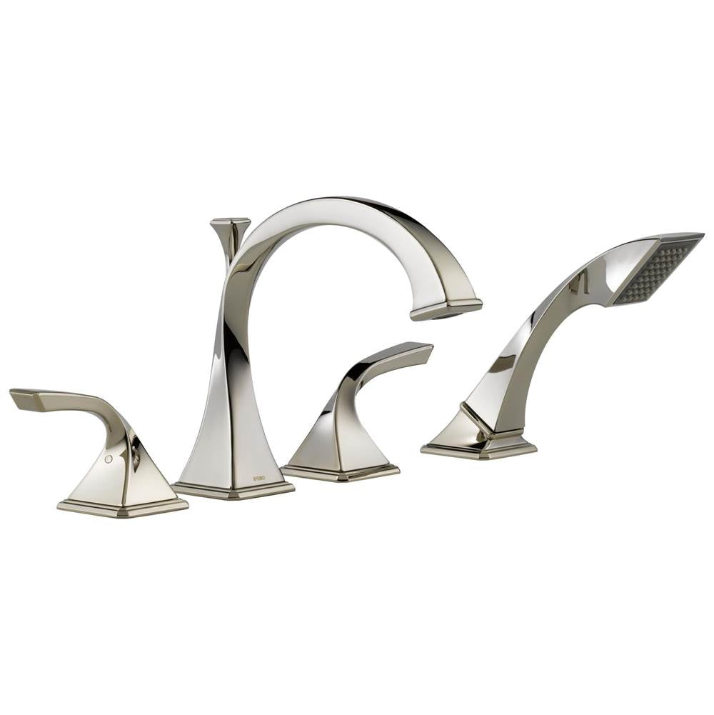 Brizo - Virage Roman Tub Faucet with Hand Shower - Polished Nickel