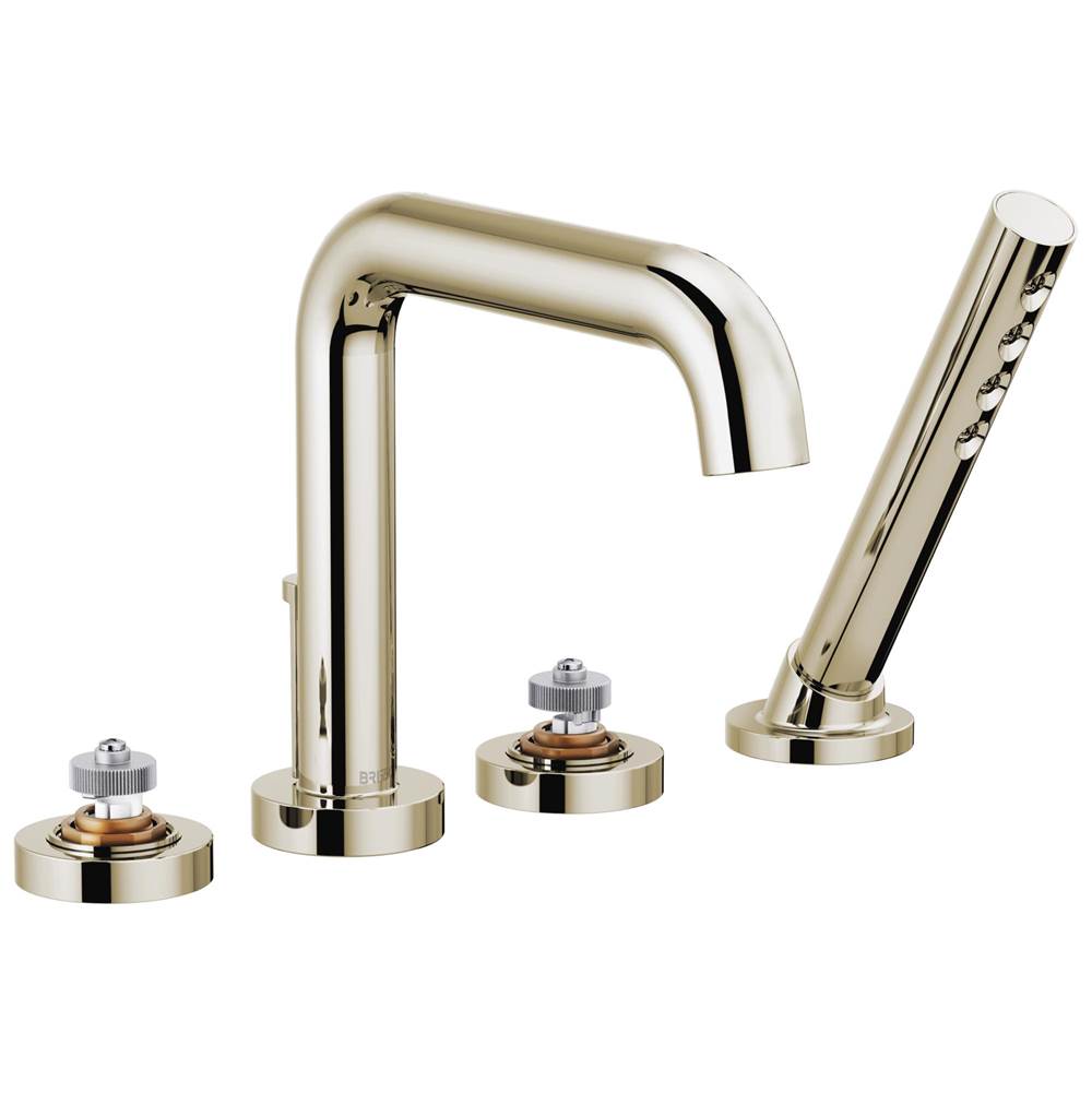 Brizo - Litze Roman Tub with Handshower - Less Handles - Polished Nickel