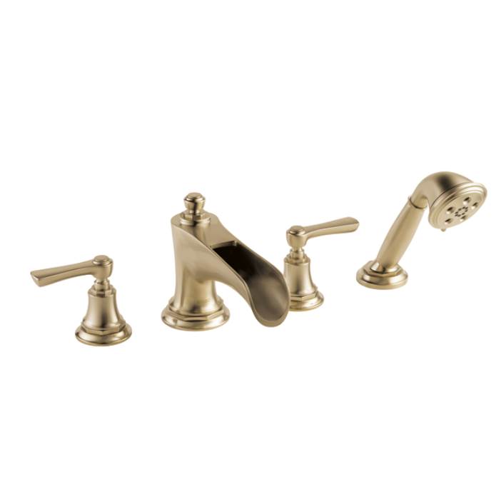 Brizo - Rook Roman Tub with Handshower - Luxe Gold