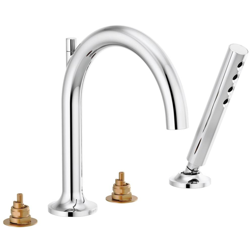 Brizo - Odin Roman Tub Faucet with Handshower - Less Handles - Chrome