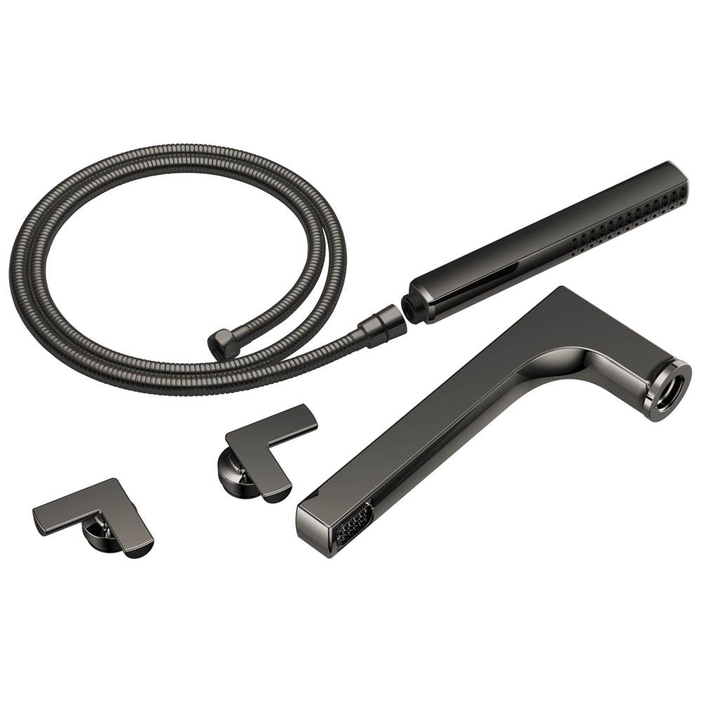 Brizo - Kintsu Two-Handle Tub Filler Trim Kit With Cross Handles - Brilliance Black Onyx