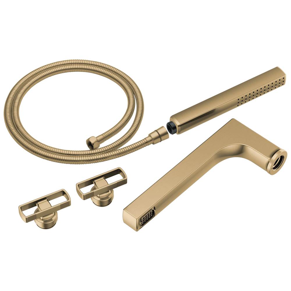 Brizo - Kintsu Two-Handle Tub Filler Trim Kit With Knob Handles - Luxe Gold
