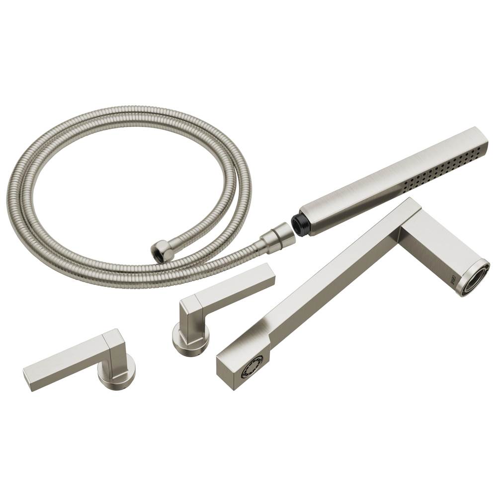 Brizo - Frank Lloyd Wright Two-Handle Tub Filler Trim Kit with Lever Handles - Luxe Nickel