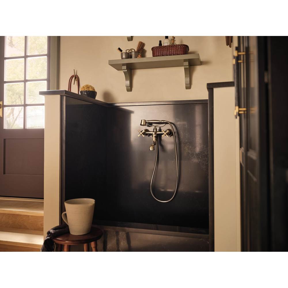 Rook Two-Handle Tub Filler Trim Kit with Cross Handles
