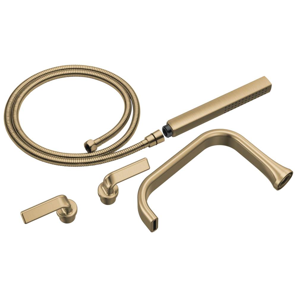 Brizo - AllariaE Two-Handle Tub Filler Trim Kit with Twist Lever Handles - Luxe Gold