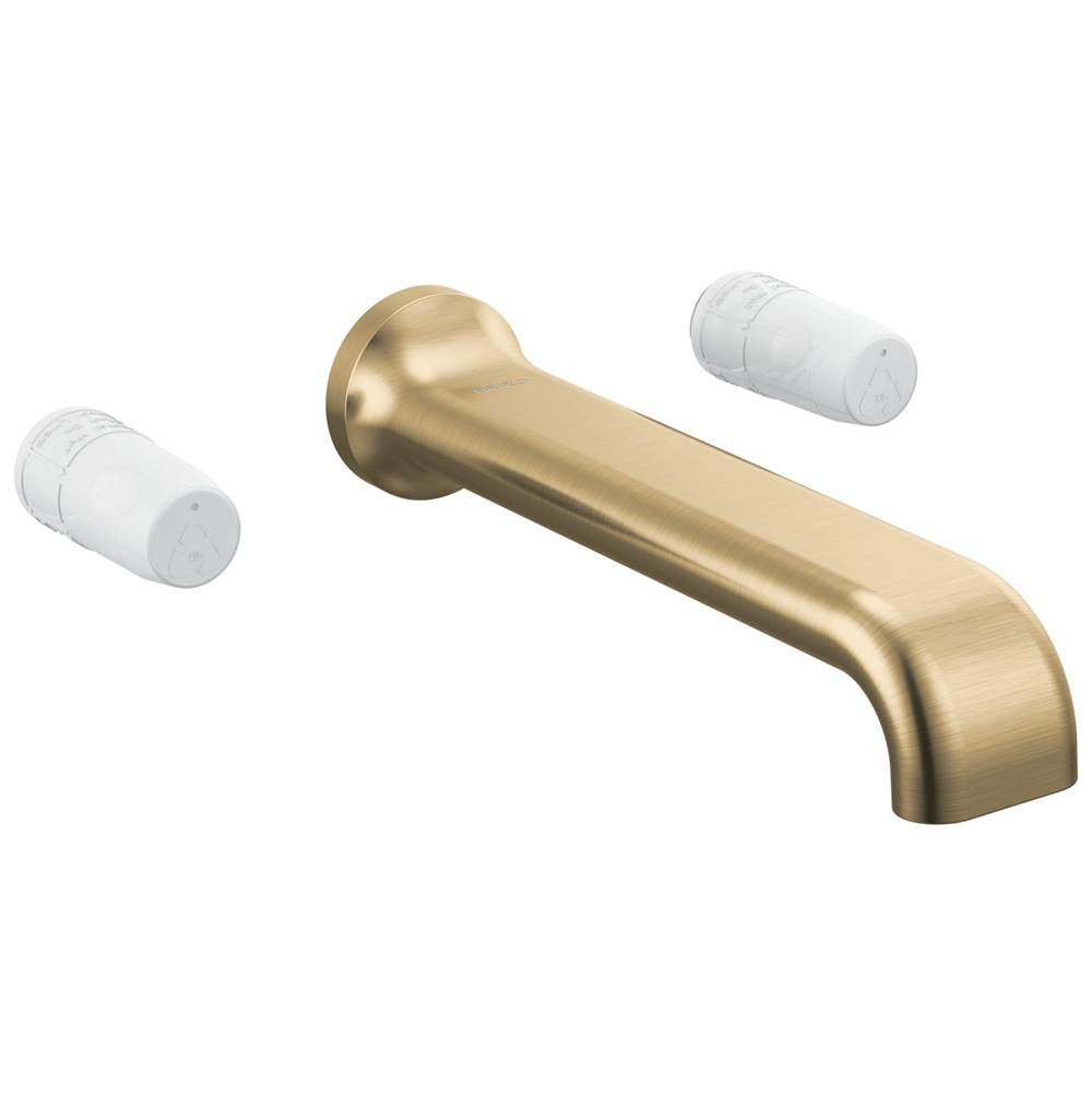 Brizo - AllariaE Two-Handle Wall Mount Tub Filler - Less Handles - Luxe Gold