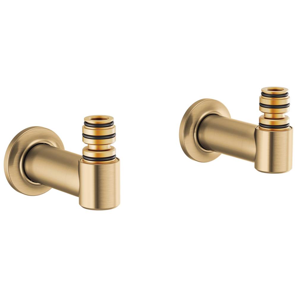 Brizo - Kintsu Wall Mount Tub Filler Unions - Luxe Gold