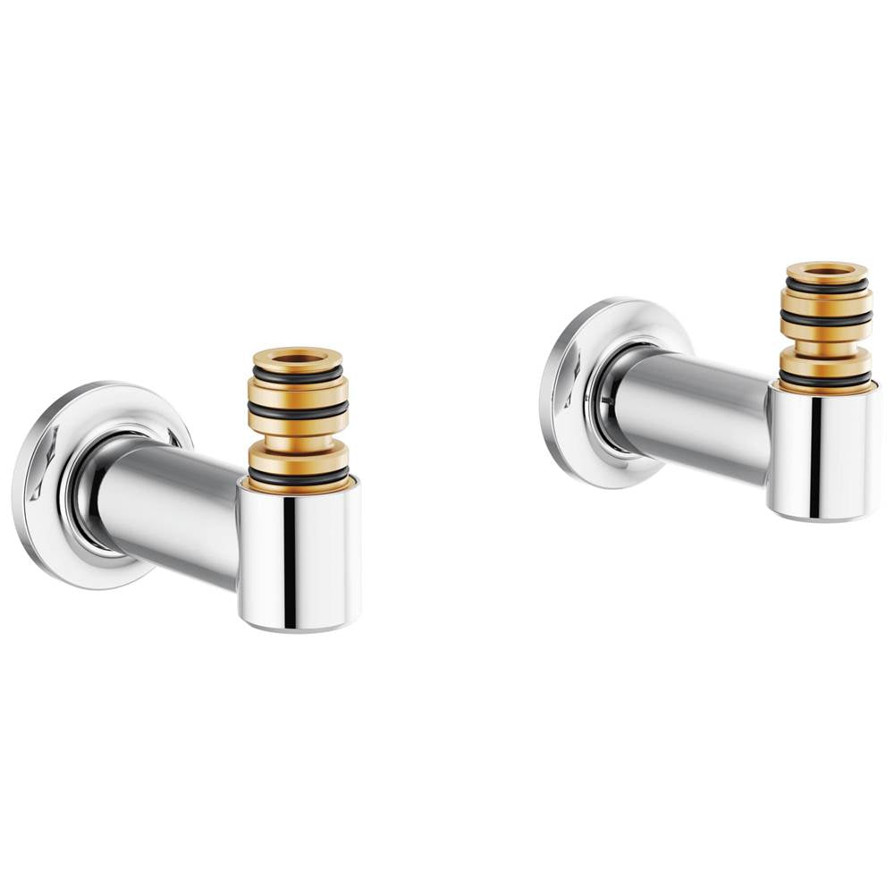 Brizo - Kintsu Wall Mount Tub Filler Unions - Chrome