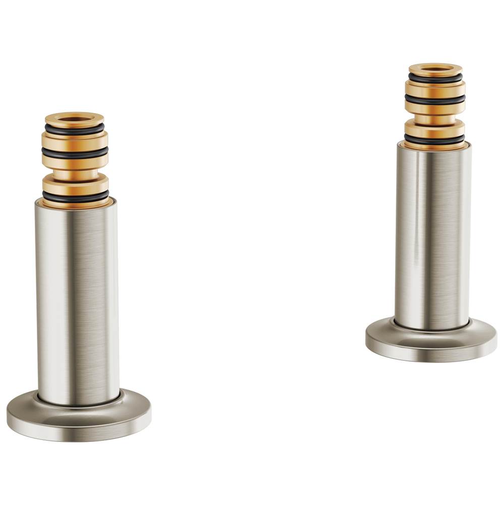 Brizo - Kintsu Deck Mount Tub Filler Unions - Luxe Nickel