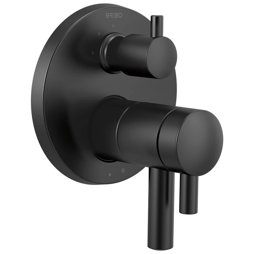 Brizo - Jason Wu for BrizoE TempAssure Thermostatic Valve with Integrated 3-Function Diverter Trim - Matte Black