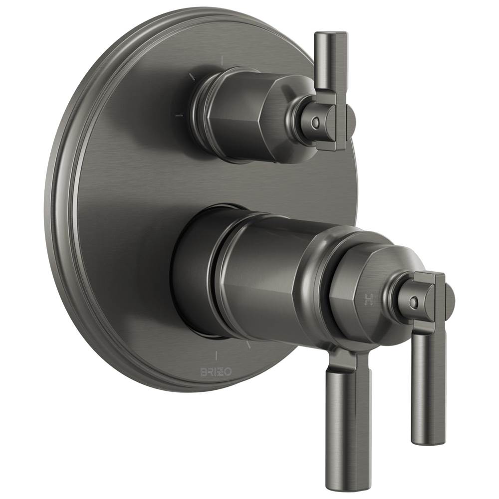 Brizo - Invari Tempassure Thermostatic Valve With Integrated 3-Function Diverter Trim - Luxe Steel