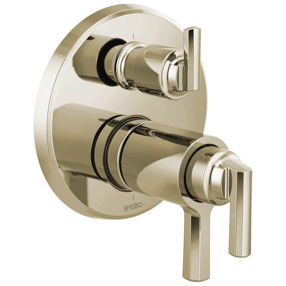 Brizo - LevoirE Tempassure Thermostatic Valve With Integrated 3-Function Diverter Trim - Polished Nickel