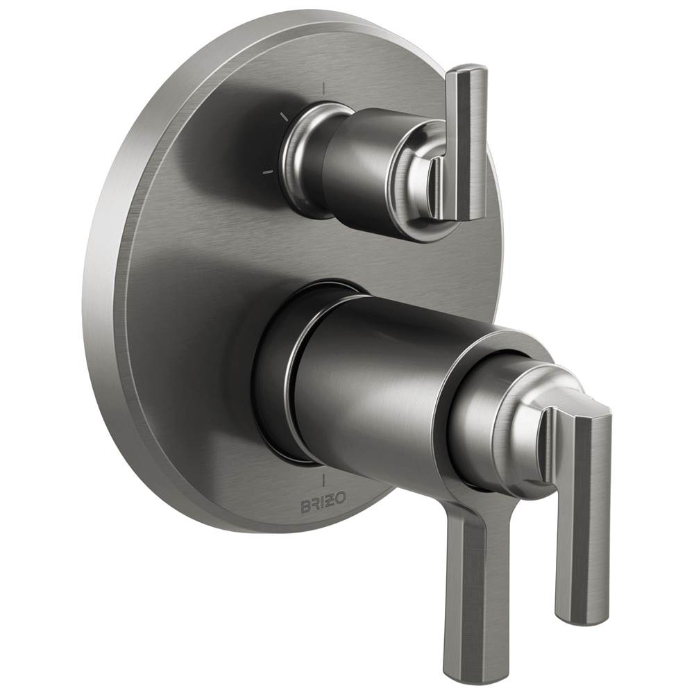 Brizo - LevoirE Tempassure Thermostatic Valve With Integrated 3-Function Diverter Trim - Luxe Steel