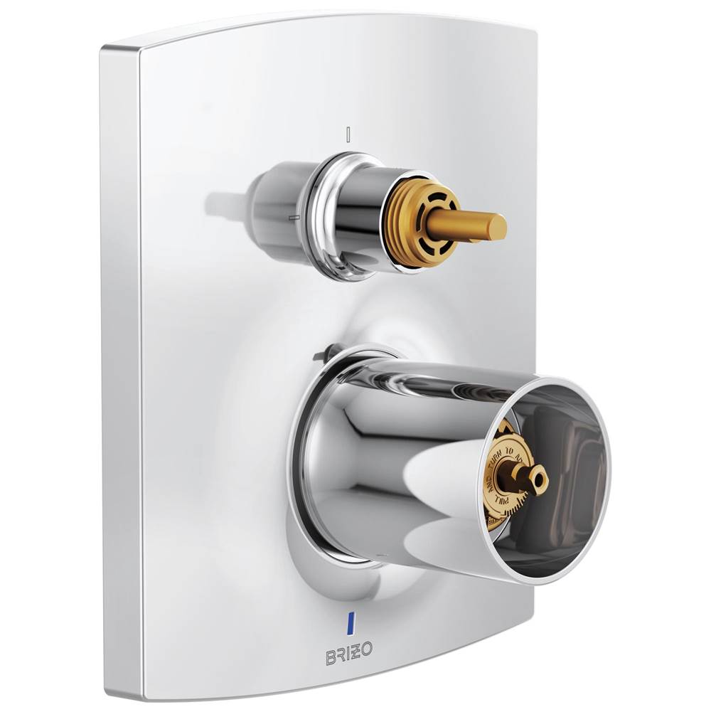 Brizo - Kintsu Pressure Balance Valve with Integrated 3-Function Diverter Trim - Less Handles - Chrome