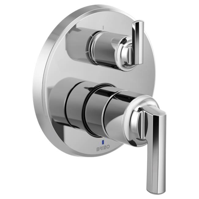 Brizo - LevoirE Pressure Balance Valve With Integrated 3-Function Diverter Trim - Less Handles - Chrome