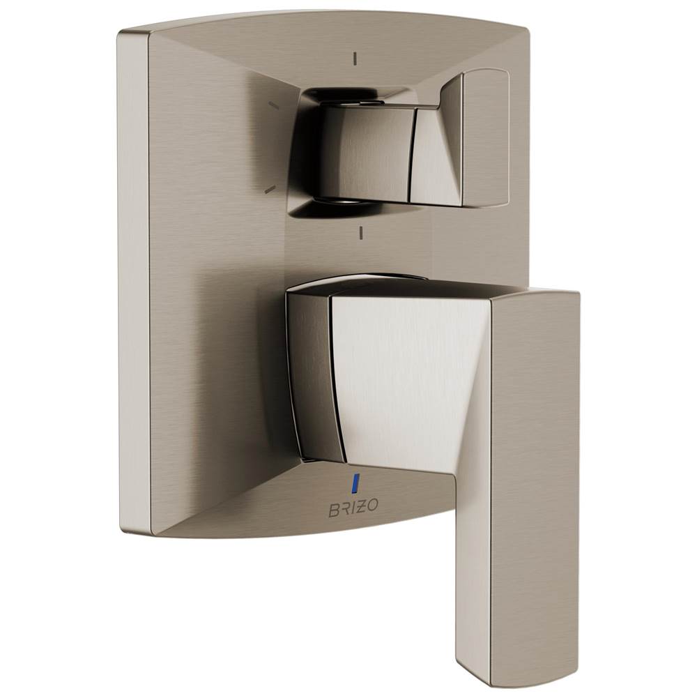 Brizo - Vettis Pressure Balance Valve With Integrated 6-Function Diverter Trim - Luxe Nickel