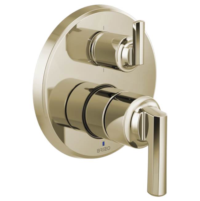 Brizo - LevoirE Pressure Balance Valve With Integrated 6-Function Diverter Trim - Less Handles - Polished Nickel