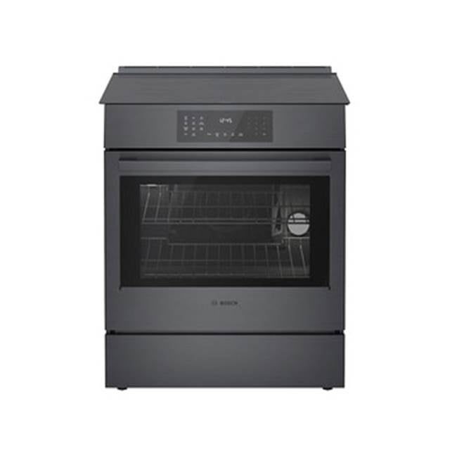 Bosch - 800 Series, Induction Slide-in Range, Black Stainless Steel, US - Black