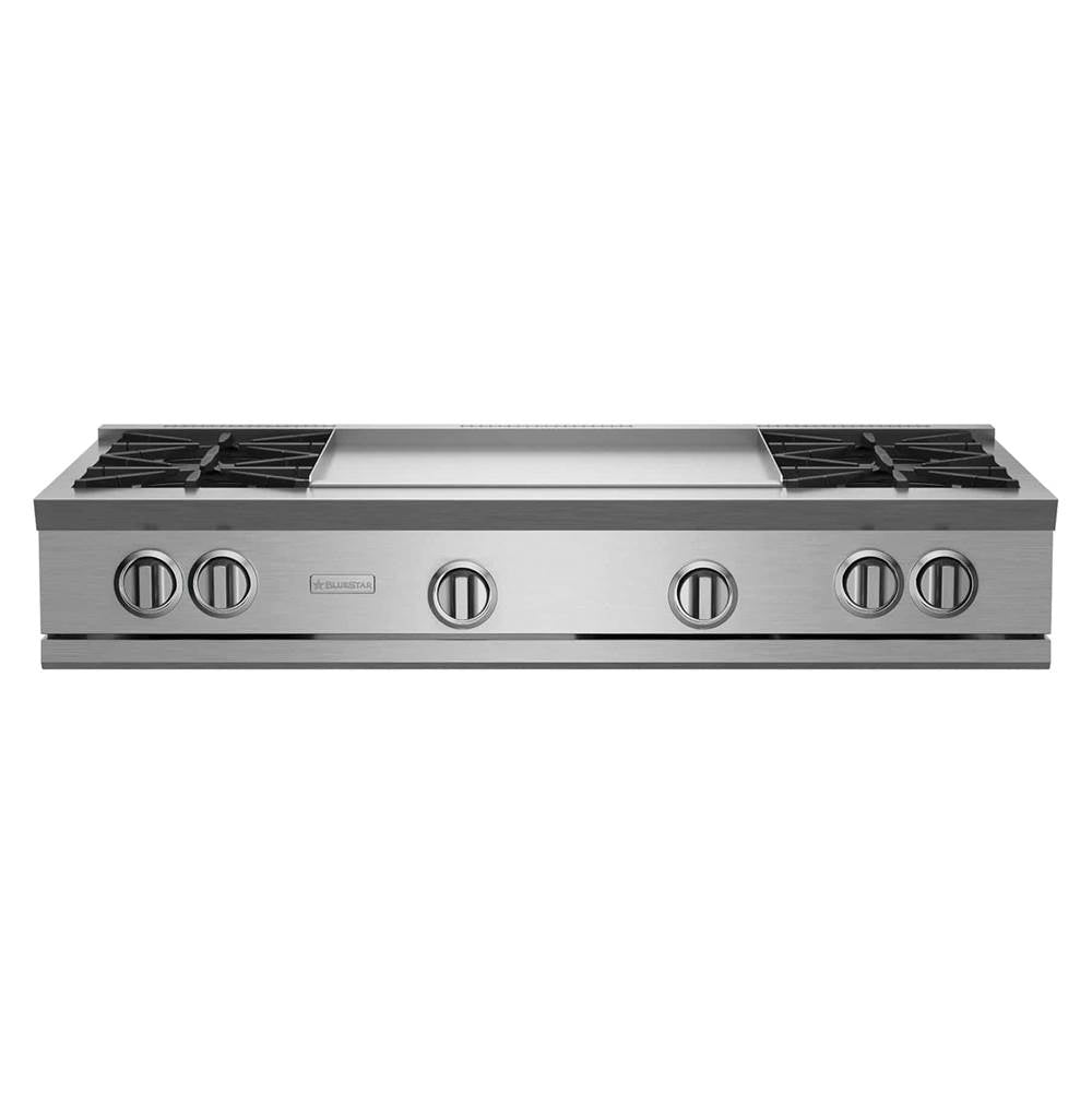 BlueStar - 48'' Nova (Rnb) Range Top - (4) Burners With 24'' Griddle - Stainless Steel