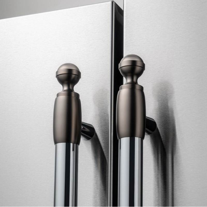 Bertazzoni - Kit, Includes (3) Pair Handle Ends (3) Pair For Refrigerator and (1) Pair For Dishwasher - Black Nickel