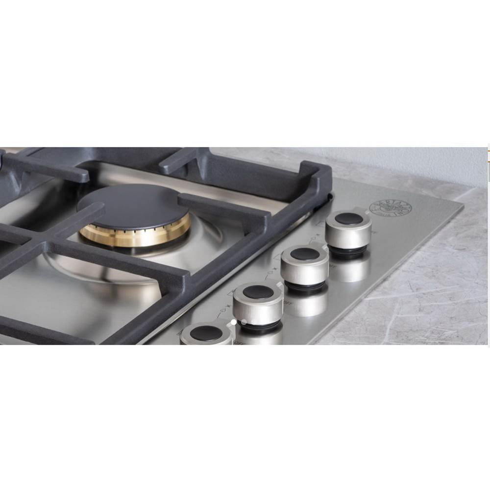 Professional Series Drop-In Gas Cooktop, 6 Brass Burners, 36''