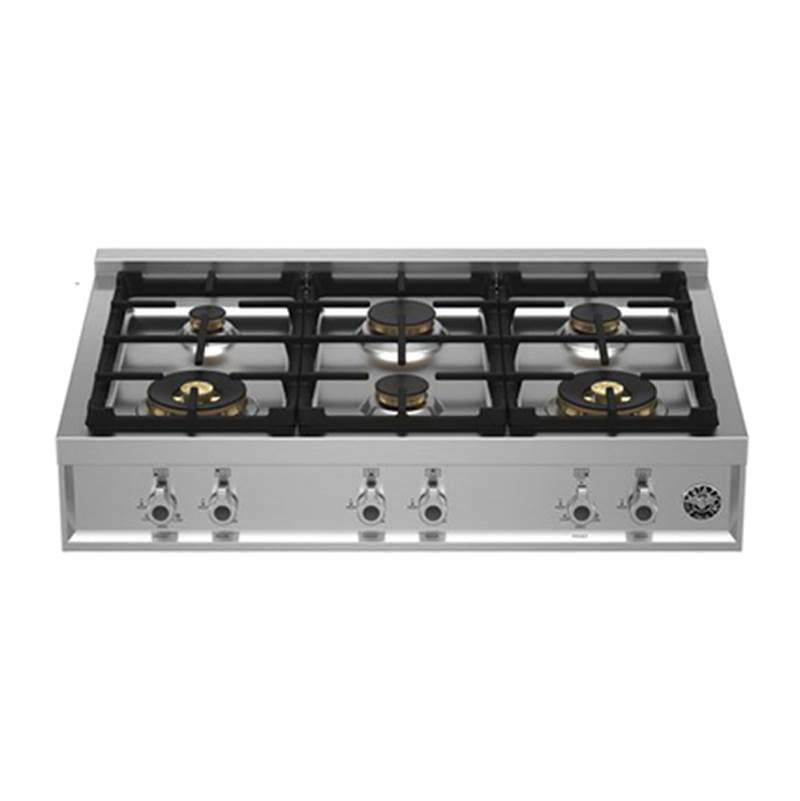 Bertazzoni - Professional Series Gas Rangetop, 6 Brass Burners, 36'' - Stainless Steel