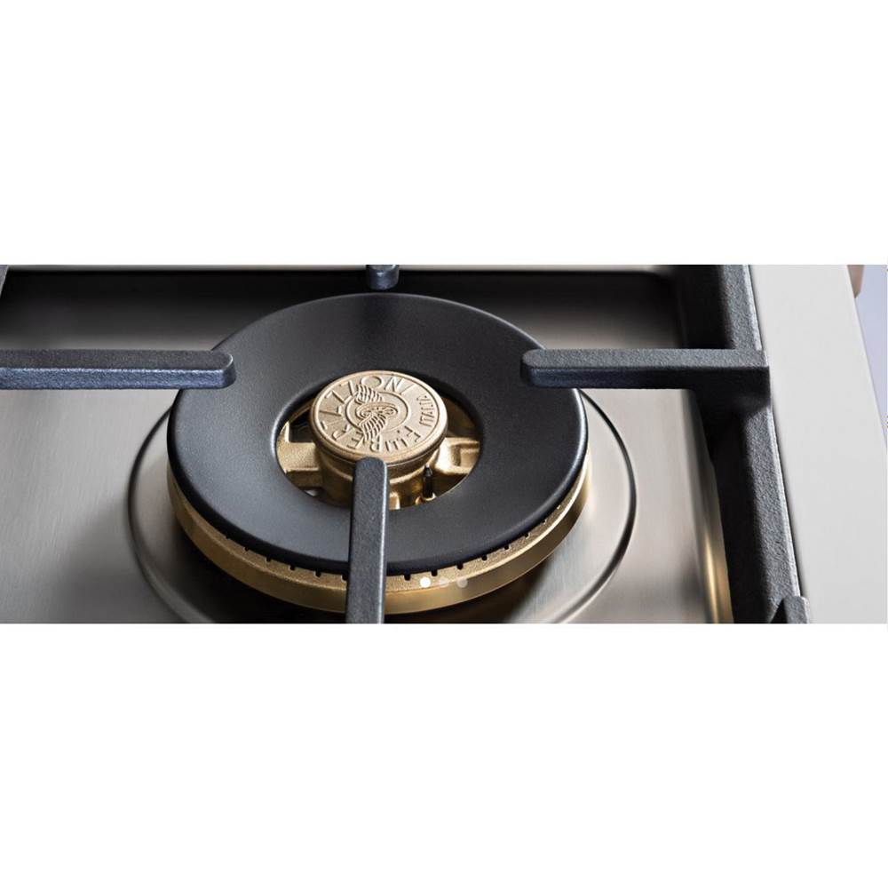 Professional Series Gas Rangetop, 6 Brass Burners Plus Griddle, 48''