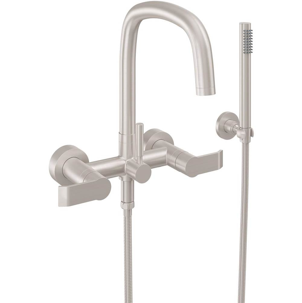 California Faucets - Contemporary Wall Mount Tub Filler - Gloss White