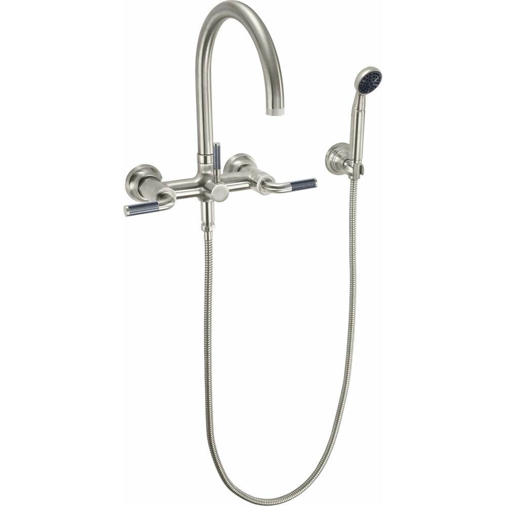 California Faucets - Industrial Wall Mount Tub Filler - Arc Spout - Gloss White