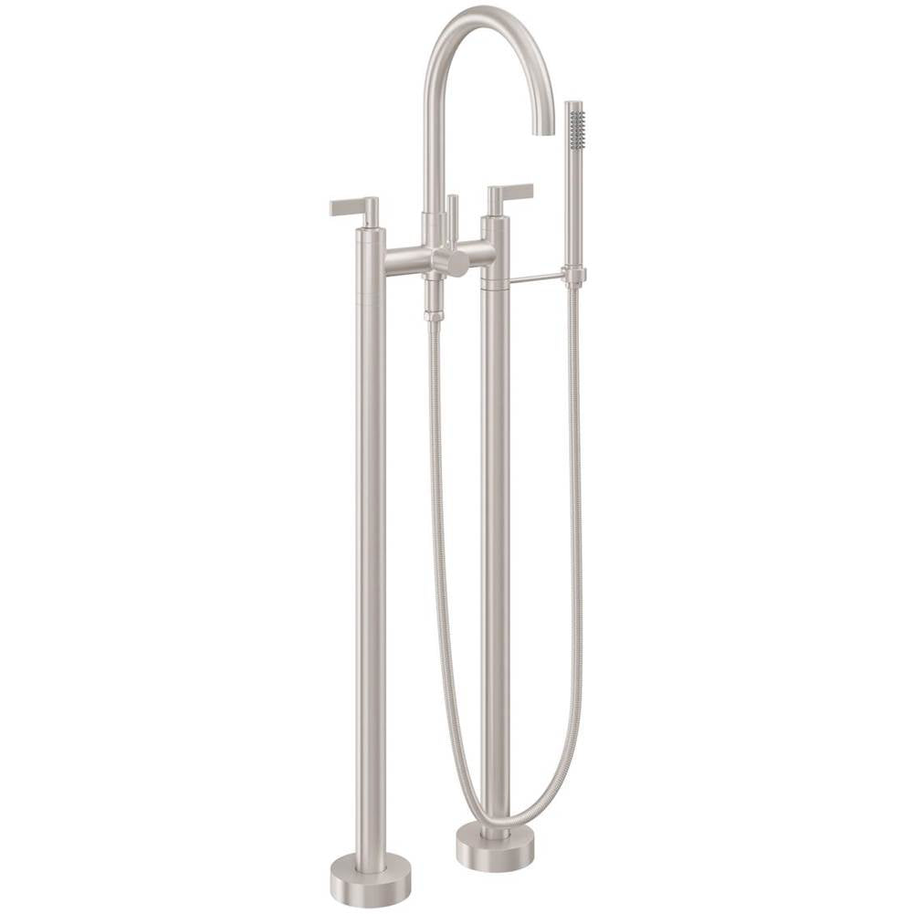 California Faucets - Contemporary Floor Mount Tub Filler - Gloss White