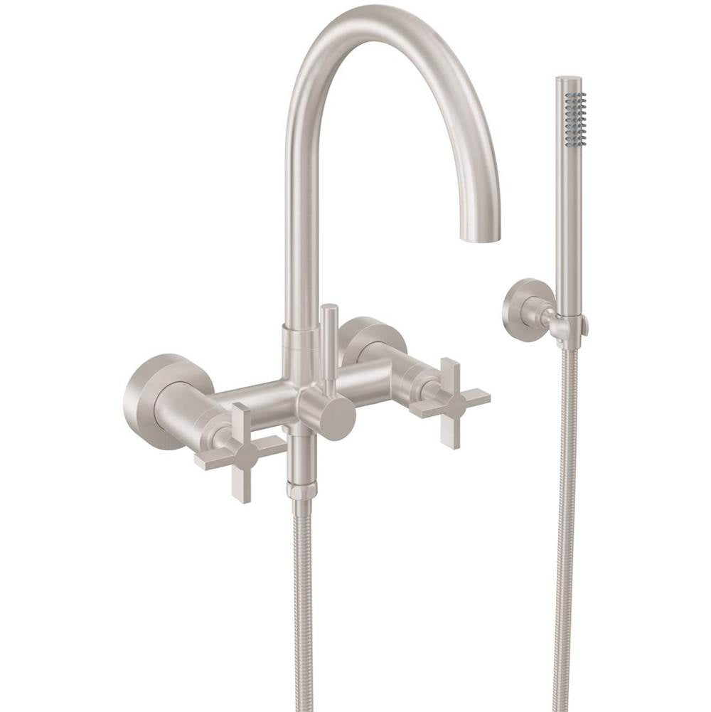 California Faucets - Contemporary Deck Mount Tub Filler - Gloss White