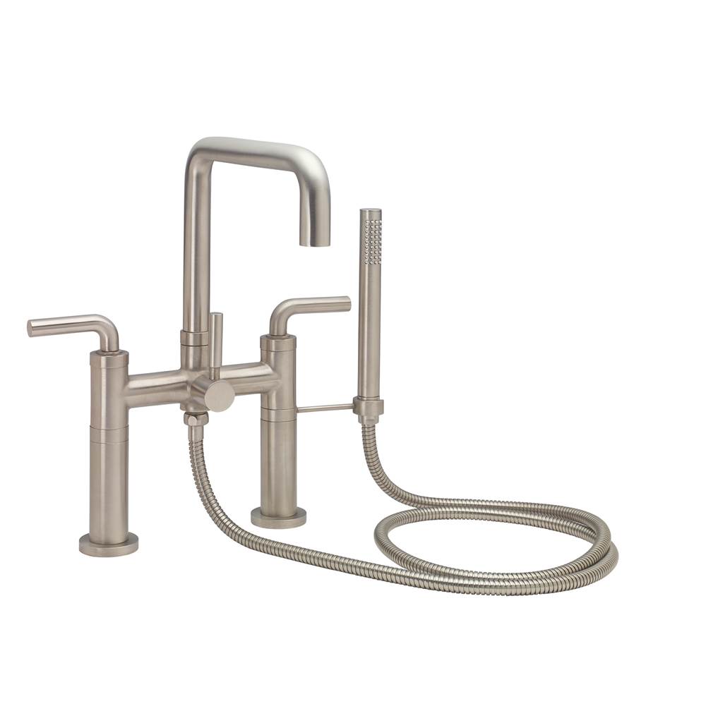 California Faucets - Contemporary Deck Mount Tub Filler - Quad Spout - Gloss White