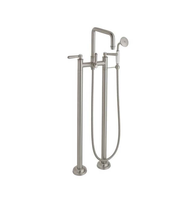 California Faucets - Traditional Floor Mount Tub Filler - Quad Spout - Gloss White