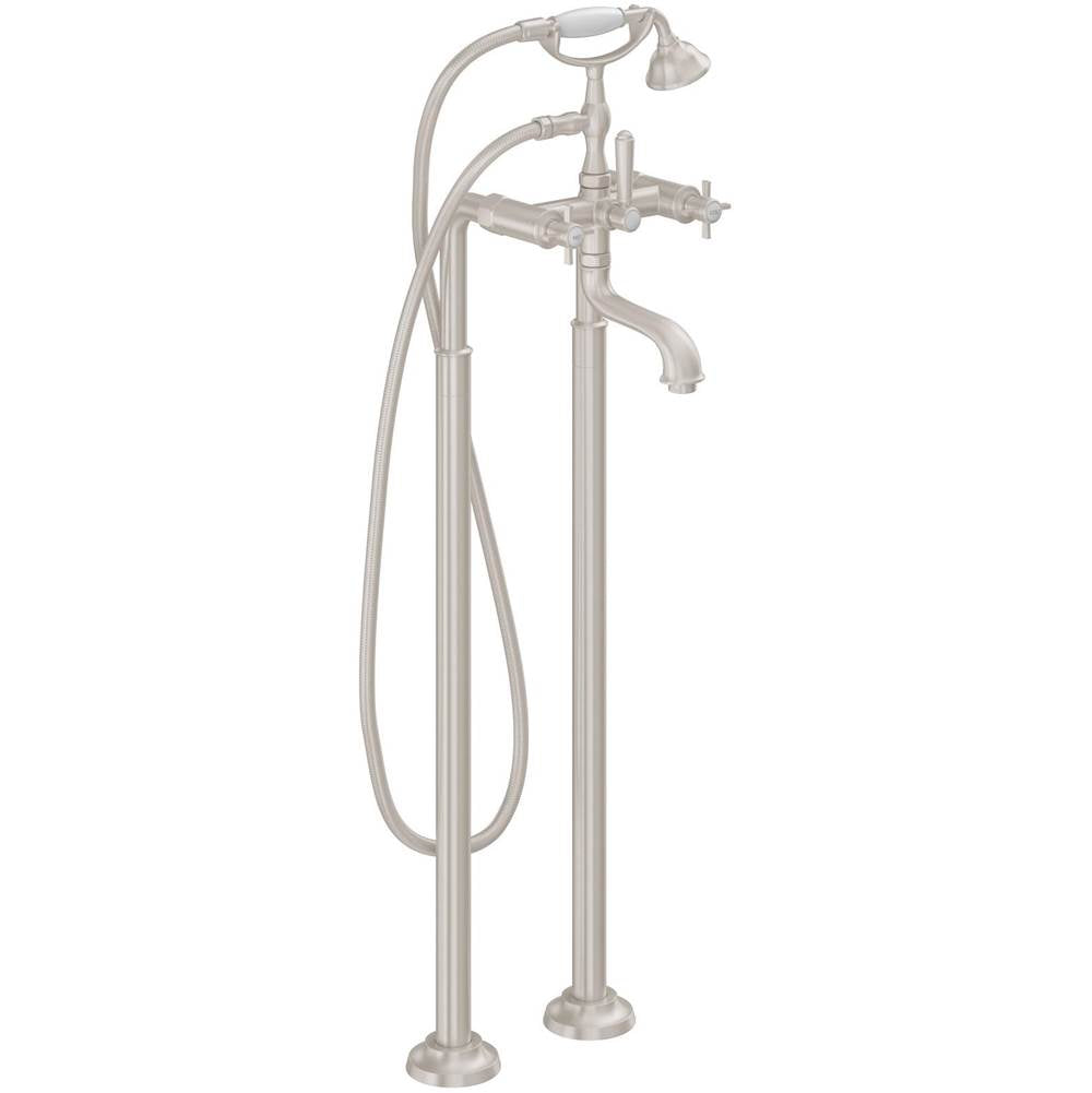 California Faucets - Contemporary Deck Mount Tub Filler - Quad Spout - Gloss White